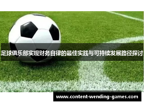 足球俱乐部实现财务自律的最佳实践与可持续发展路径探讨