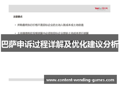 巴萨申诉过程详解及优化建议分析